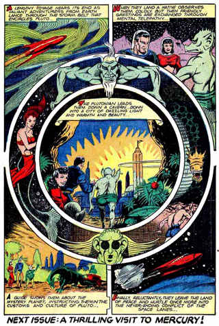 Illustration for article titled The planets of the Solar System, according to crazed pulp comics of the 1940s